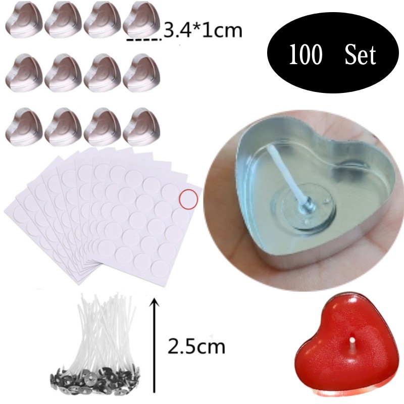 Candle Supplies In Bulk - 100 juegos de latas de cera